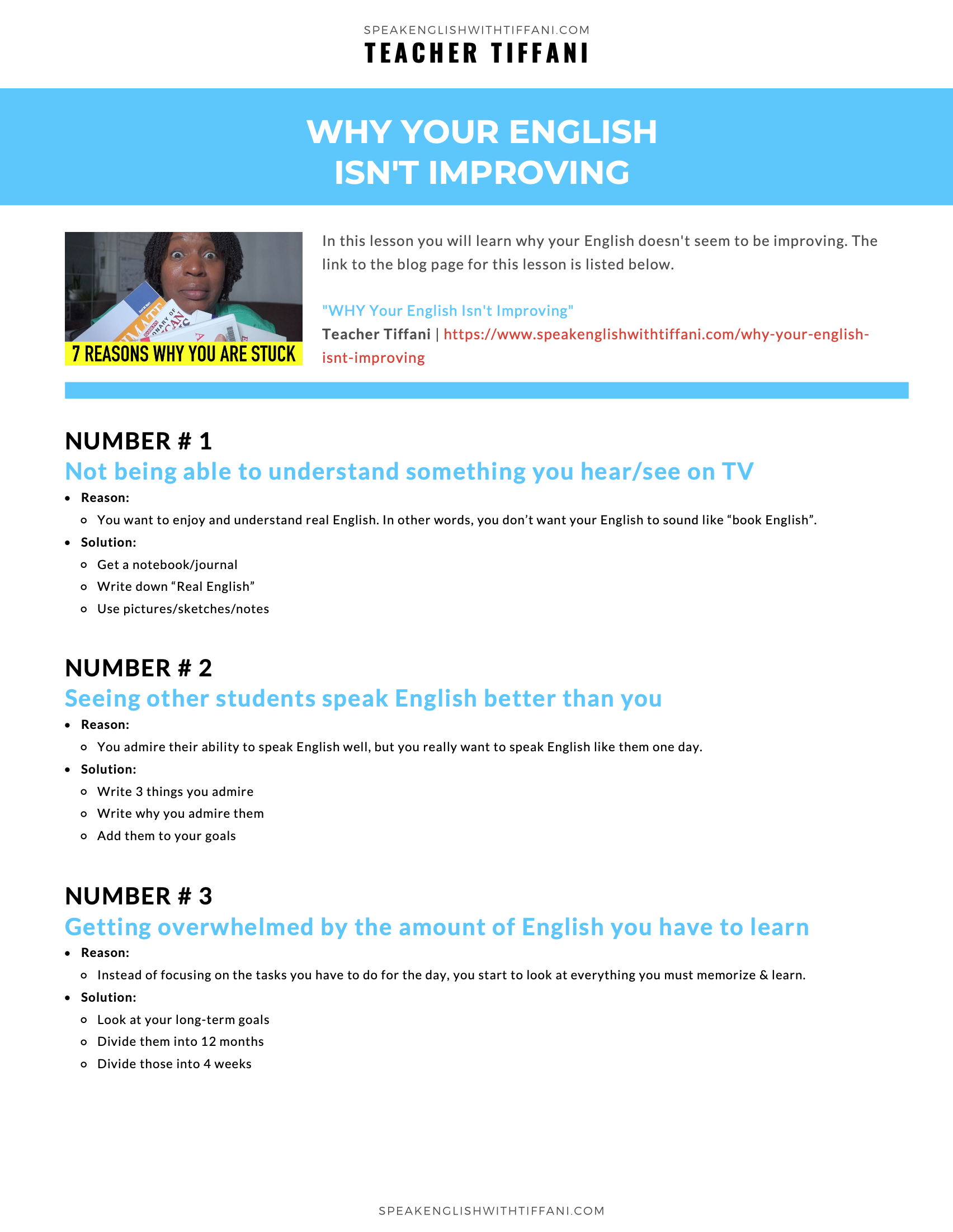 Why Your English Isn T Improving Speak English With Tiffani